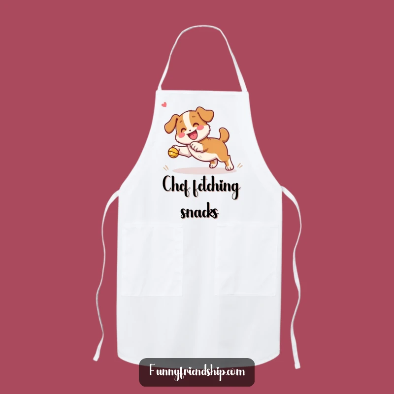 Funny Dog Fetch Apron: Playful Kitchen Wear for Energetic Cooks