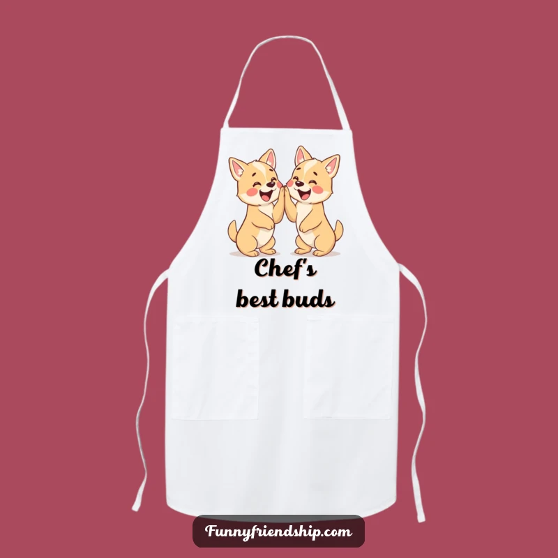 Funny High Five Dogs Apron: Cook with Canine Cheer Gift