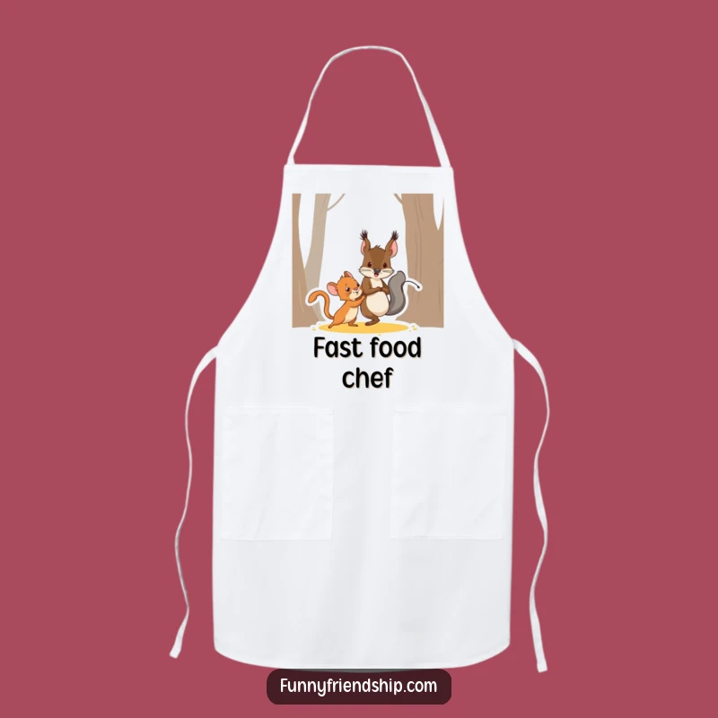 Funny Squirrel Mouse Tag Apron: Playful Kitchen Adventures