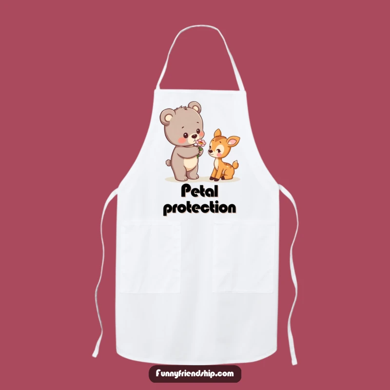 Funny Bear Cub & Deer Apron: Cute Kitchen Companion Gift Idea