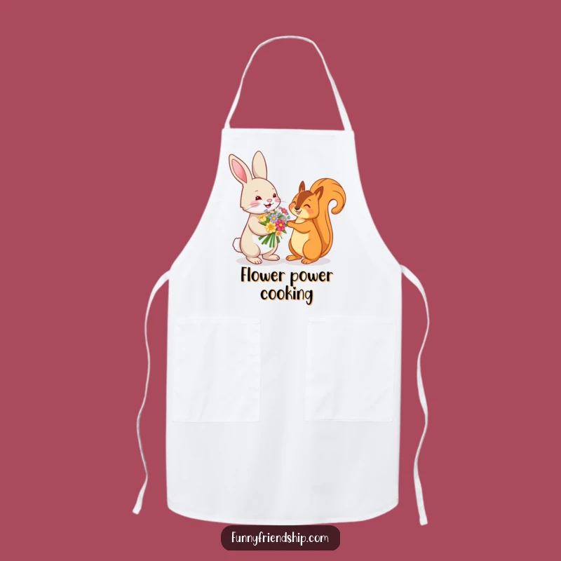 Funny Bunny and Squirrel Flower Apron: Hilarious Kitchen Garden Gear