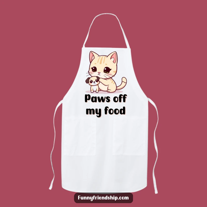 Funny Cat Dog Tag Apron: Cook with Playfulness and Pet-Inspired Humor