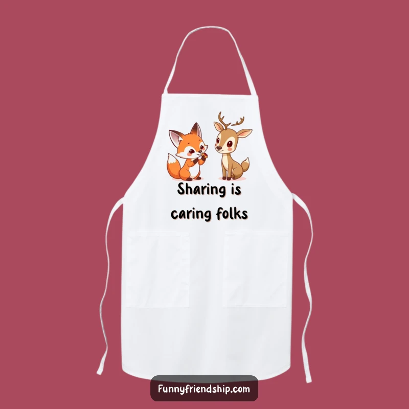 Funny Fox & Deer Kitchen Apron - Cute Chef Buddy Funny Gift