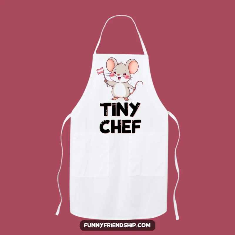 Funny Mouse Friendship Flag Apron - Kitchen Fun for Friendly Cooks!