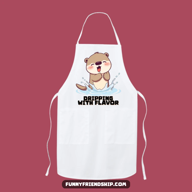 Funny Otter Splash Apron: Cook with a Smile, Hilarious Kitchen Gift