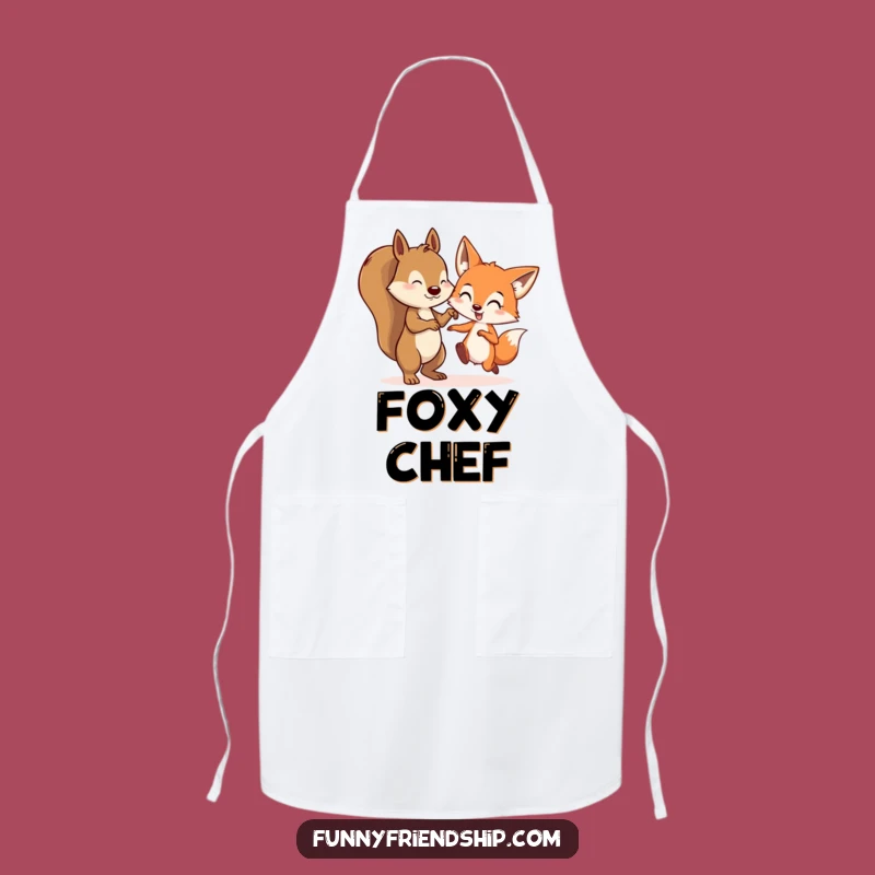 Funny Squirrel & Fox Tag Apron: Kitchen Play Funny Gift