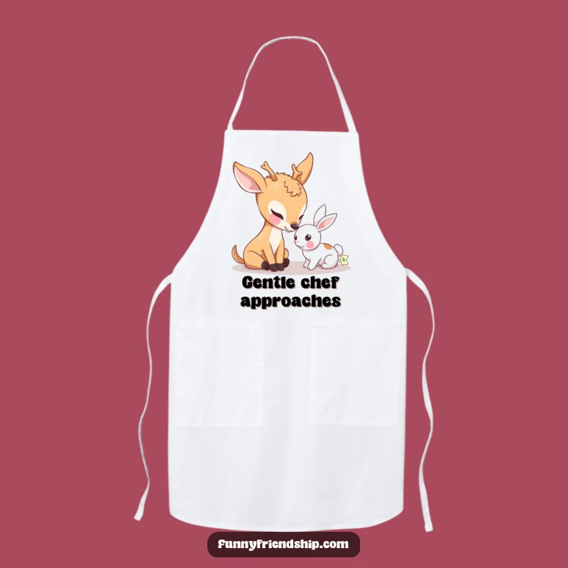 Funny Deer Apron: Gentle Nudge Friendship Kitchen Wear, Great Gift