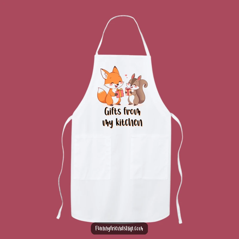 Funny Fox Squirrel Gift Apron: Cook with Woodland Charm!