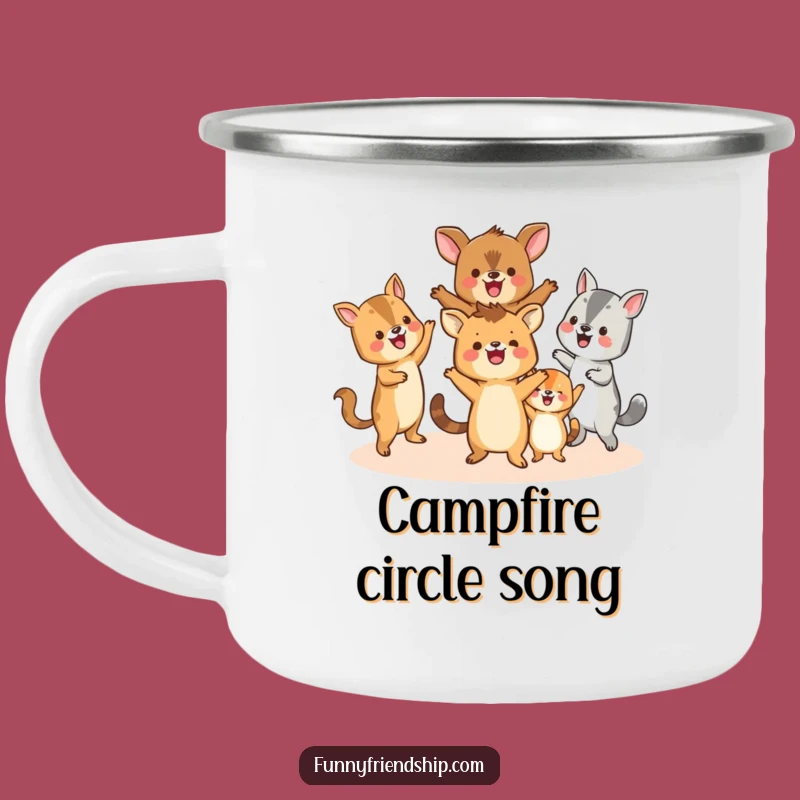 Funny Animal Dance Camping Mug: Campfire Celebration, A Hilarious Outdoor Funny Gift