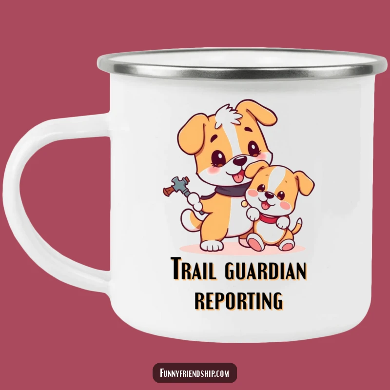 Funny Dog and Puppy Camping Mug: Sip Your Adventure Fuel with Loyal Companionship