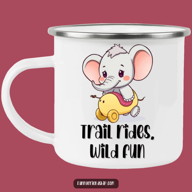 Funny Elephant Ride Camping Mug: Adventure Fuelled by Playful Spirit