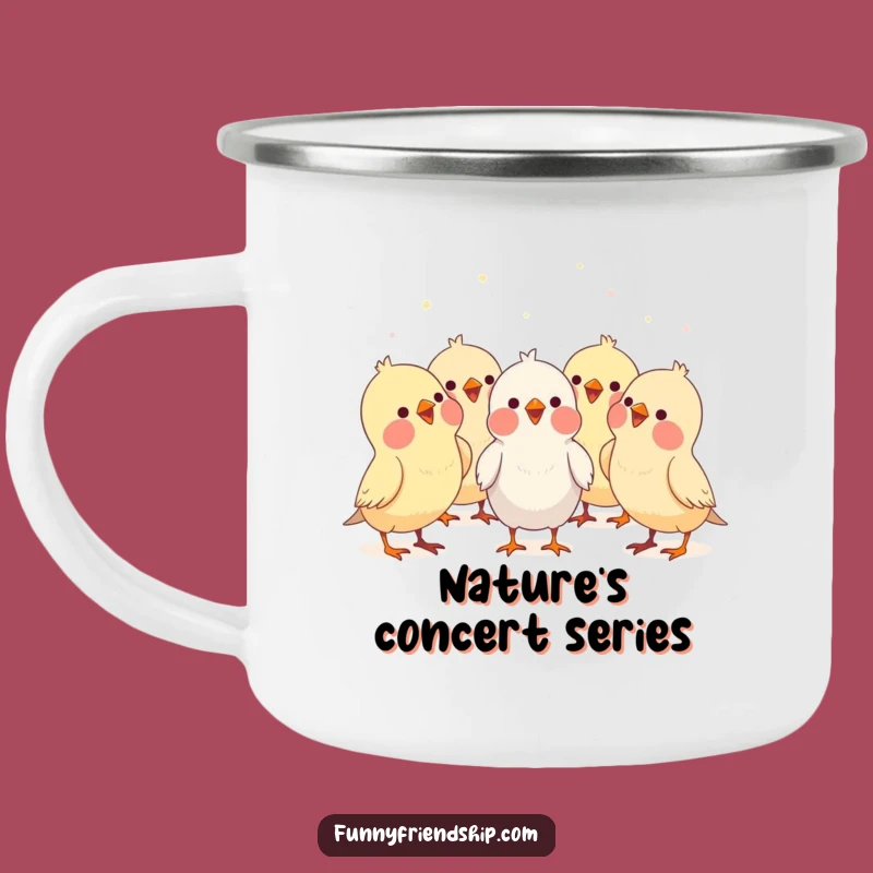 Funny Bird Choir Camping Mug: Sing Along on Adventures