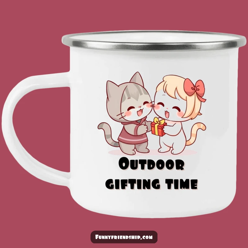 Funny Cat Gift Camping Mug: Share Gifts Outdoors with Cats