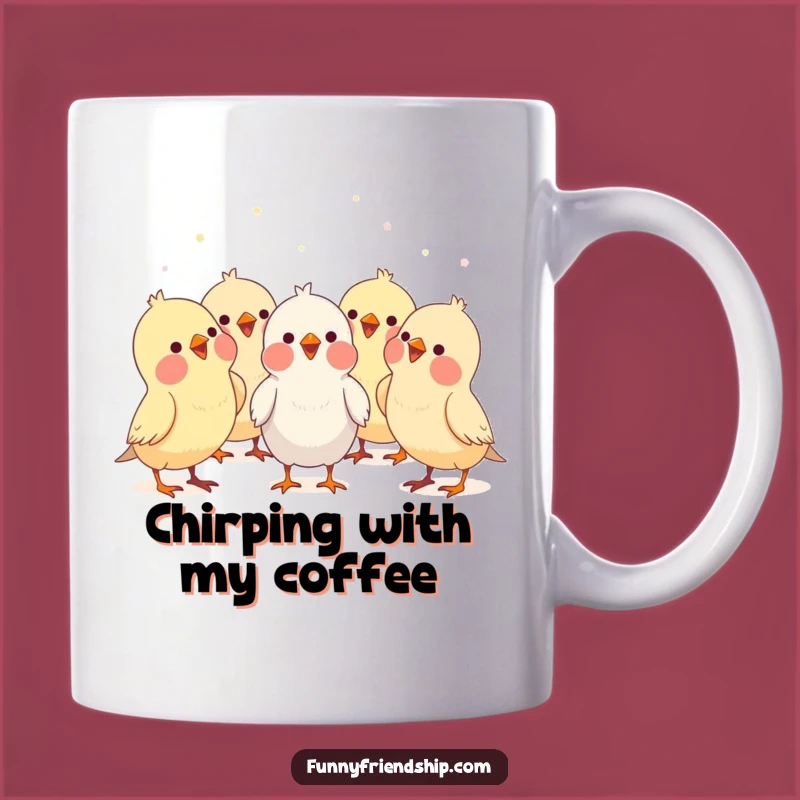 Funny Bird Choir Mug: Melodious Cartoon Characters Gift