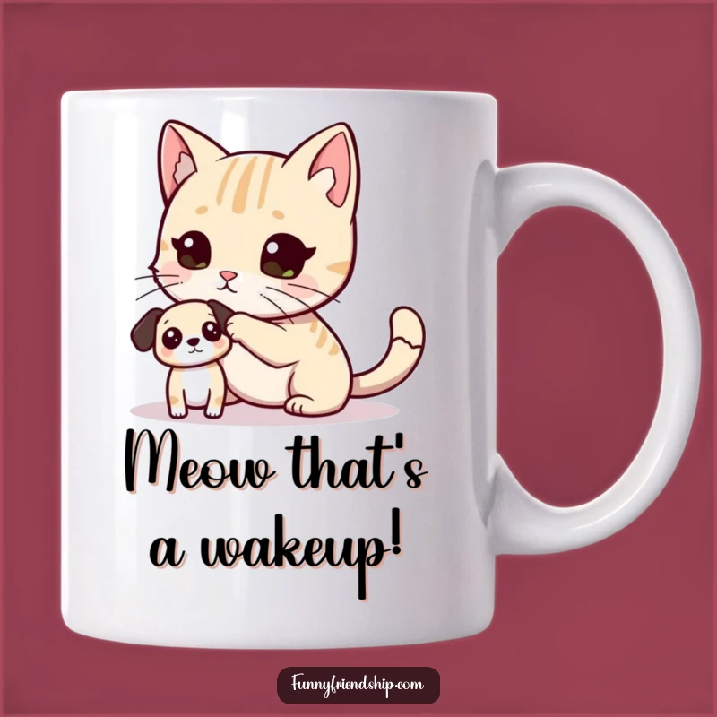 Funny Cat Dog Tag Mug: Hilarious Pet Antics for Coffee Lovers, Perfect Gift!