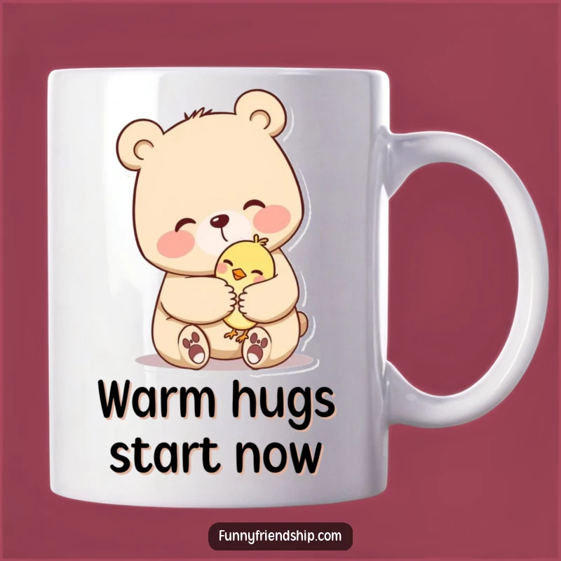 Funny Bear Hug Mug: Heartwarming Comfort for a Perfect Gift
