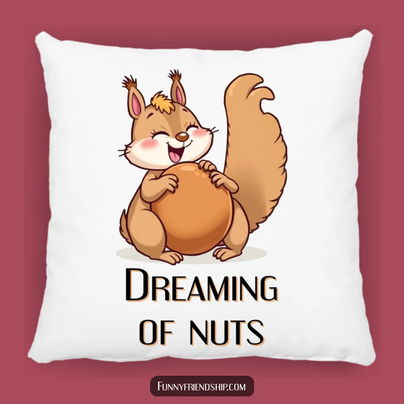 Funny Squirrel Sharing Pillow: Soft & Generous Cushion for Cozy Comfort