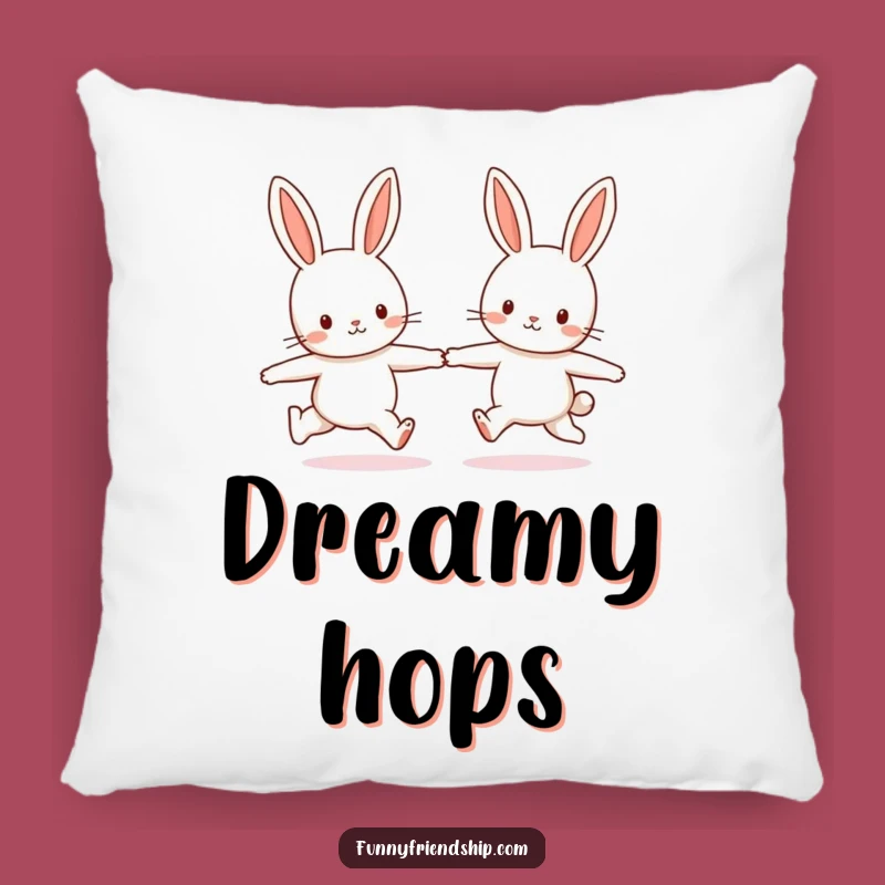 Soft Funny Bunny Friends Pillow - Comfy Cuddles with Playful Pals!