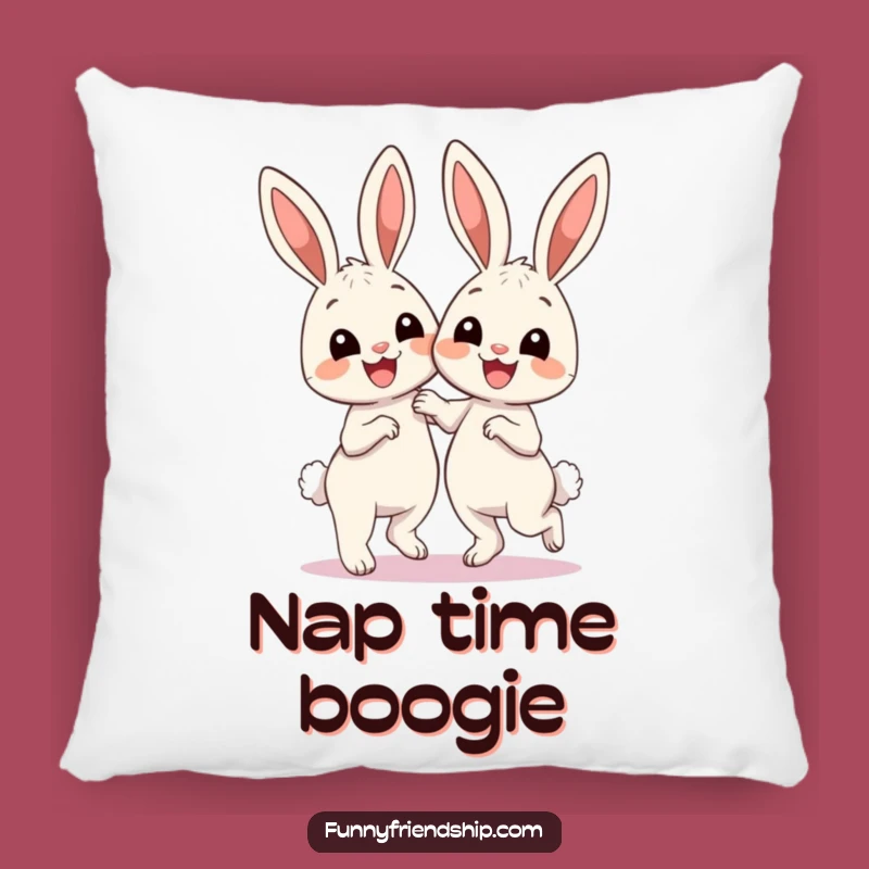 Funny Bunny Dance Pillow - Cute Comfy Cushion for Happy Homes