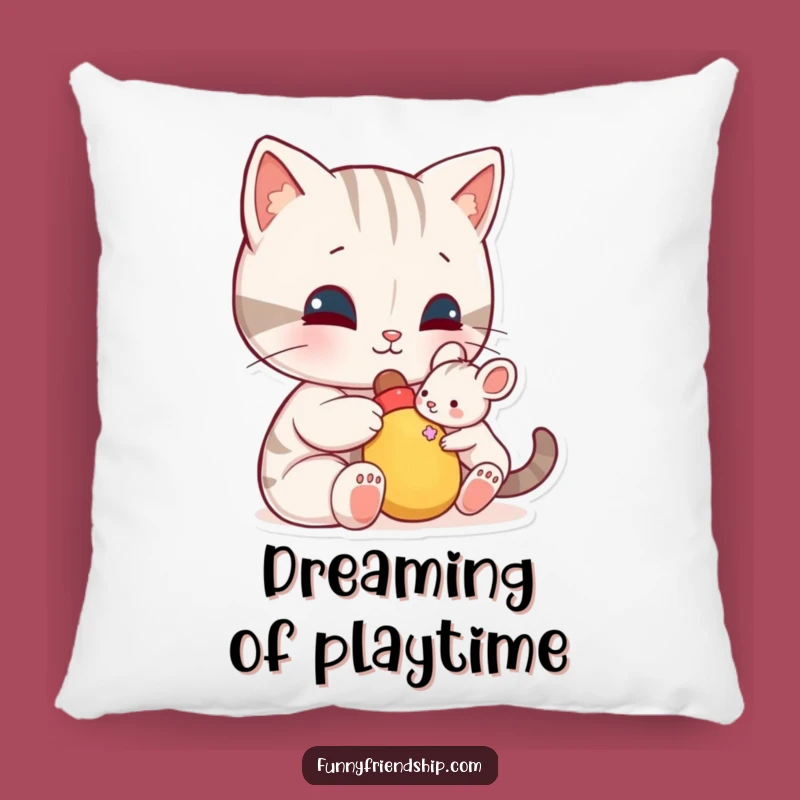Funny Cat Mouse Toy Pillow: Soft Comfort with Hilarious Friendship Vibes, Perfect Gift!