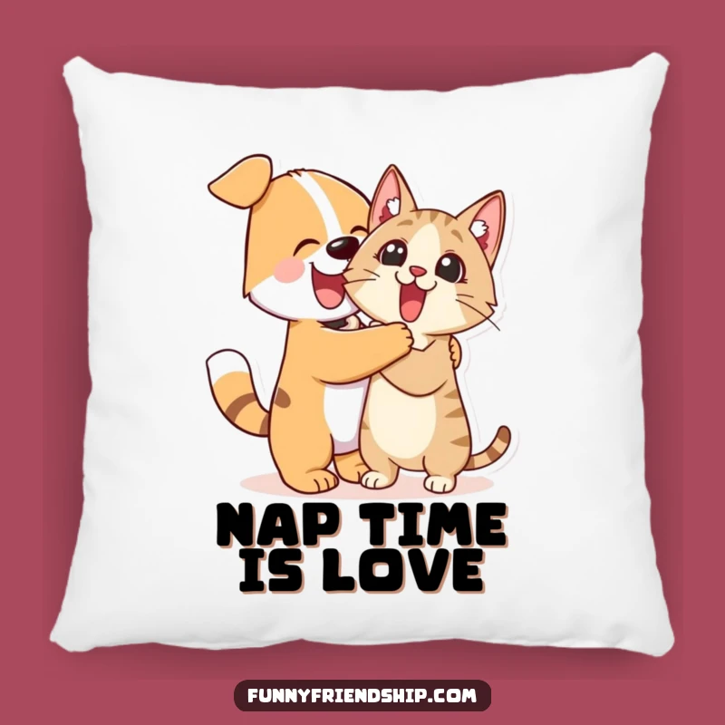 Funny Dog Cat Hug Pillow: Cuddle Up with This Hilarious Pet-Themed Accent