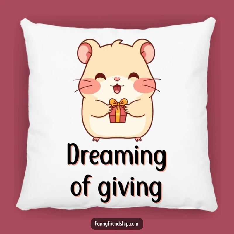 Funny Hamster Gift Pillow: Snuggle Up with This Adorable Friend's Hilarious Comfort