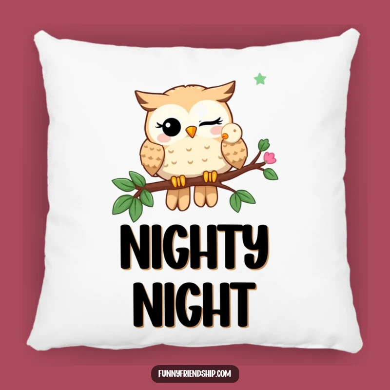 Funny Owl Buddies Pillow: Soft Comfort with Witty, Humorous Charm