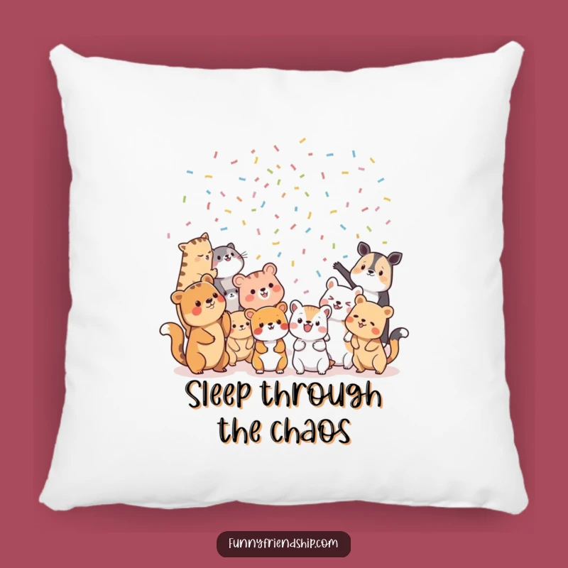 Funny Animal Confetti Pillow: Cuddle Up with This Hilarious Celebration Accent