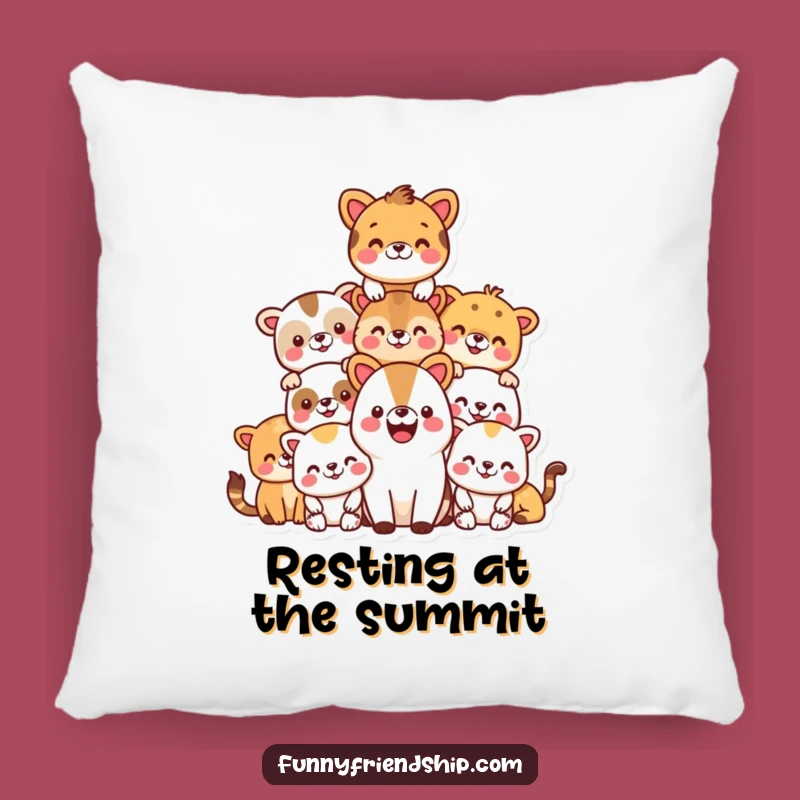 Soft Funny Animal Pyramid Pillow: Cuddle Up with Cheerful Companions