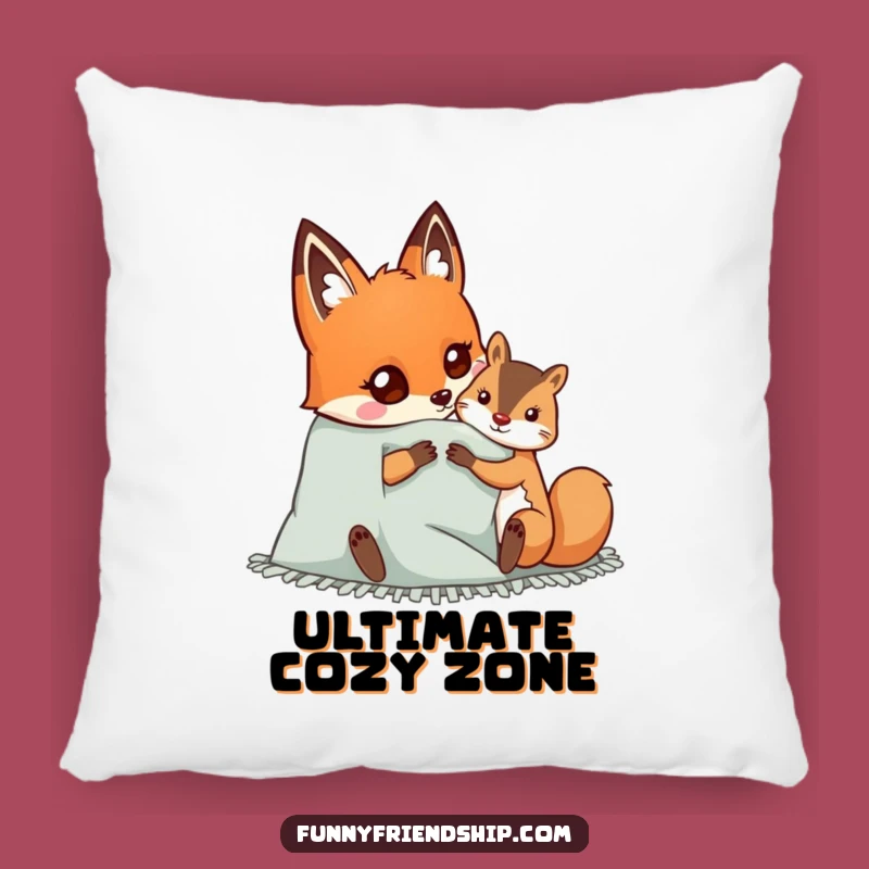 Funny Fox Pillow: Cozy Blanket Companionship Cushion, Cute Gift