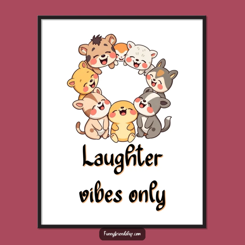 Funny Animal Laugh Digital Art: Instant Joy for a Perfect Gift