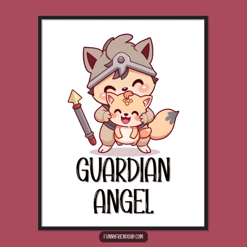 Funny Protector Pals Digital Art: Brave Scene Funny Gift