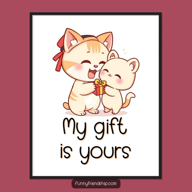 Funny Cat Gift Digital Art - Printable Character Present Artwork for Framing