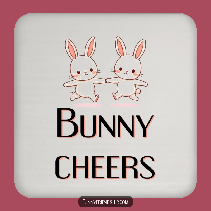 Funny Bunny Friends Coasters - Protect Surfaces with Adorable Charm!