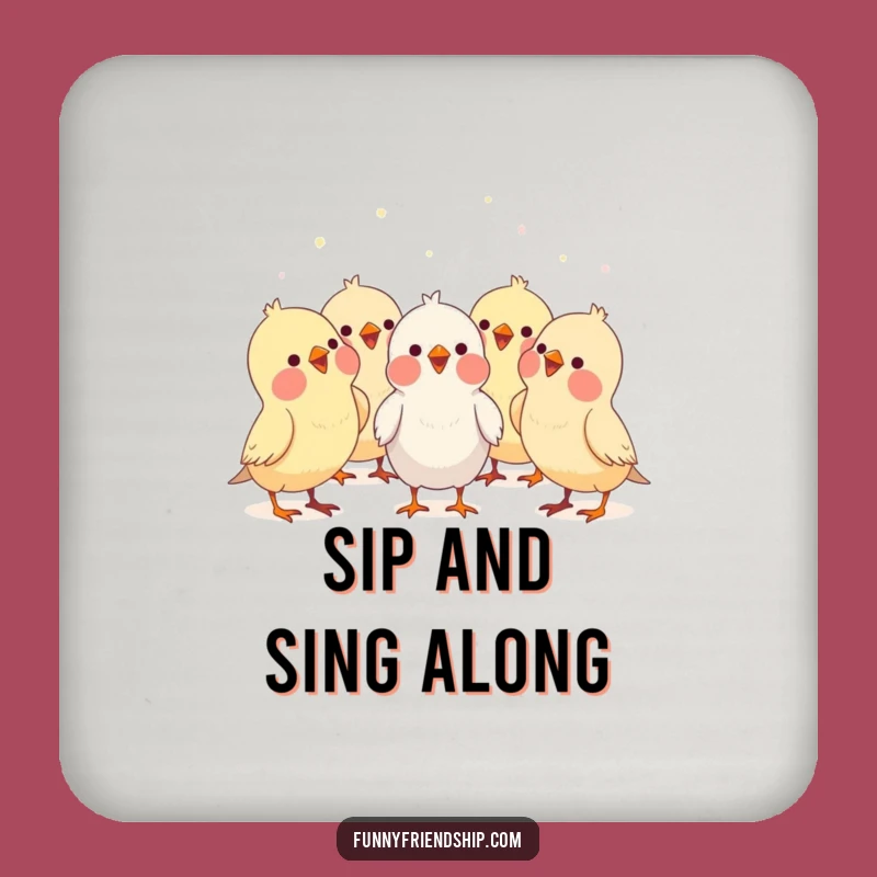 Funny Bird Choir Coaster: Protect Surfaces with Musical Charm