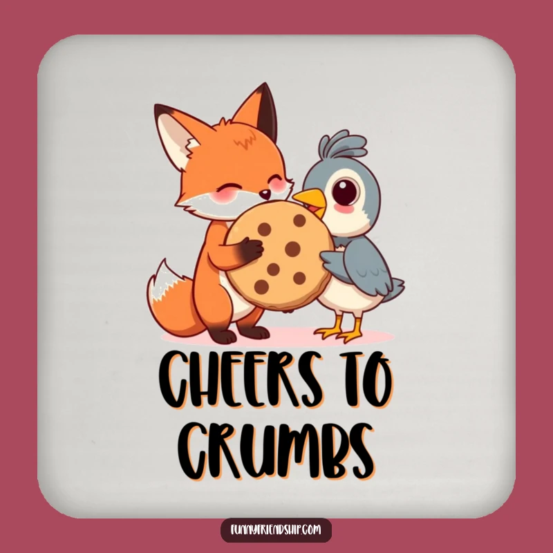 Funny Fox & Bird Cookie Coaster: Protect Surfaces with Sweetness, A Tiny Funny Gift