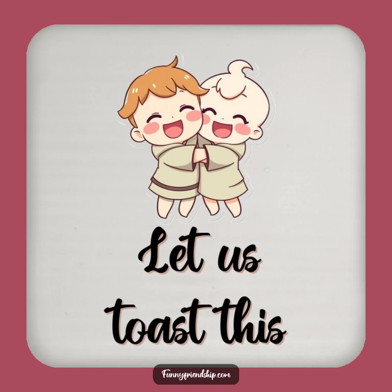 Funny Hugging Characters Coasters: Protect Surfaces with Warm Embraces