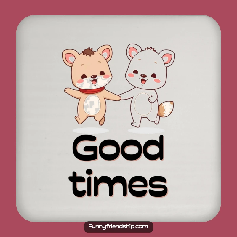 Funny Animal Friends Skip Coaster: Joyful Protection Funny Gift