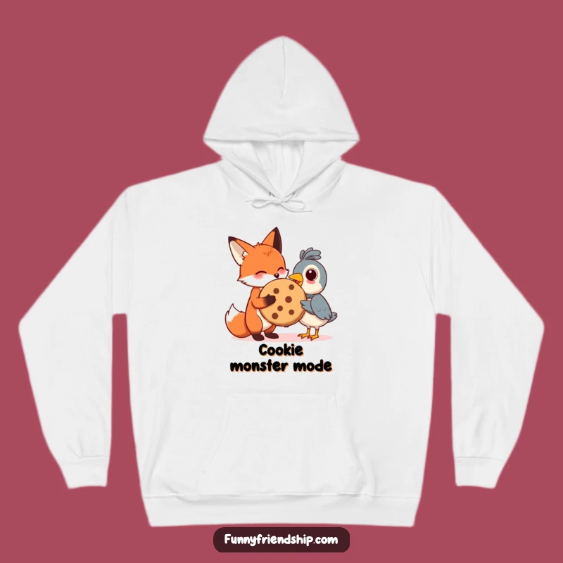 Funny Fox & Bird Cookie Hoodie: Cozy Companionship, The Perfect Warm Funny Gift