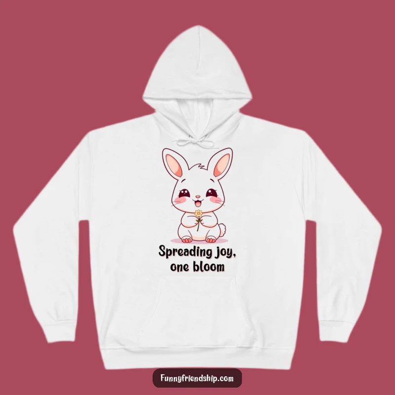 Cozy Funny Bunny Flower Hoodie: Warm Snuggles and Cheerful Vibes