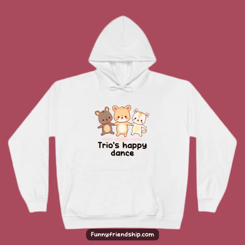 Funny Animal Friends Hoodie: Cozy Circle of Friendship Wear Gift