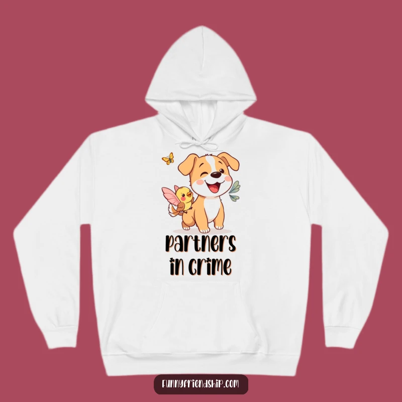 Funny Dog & Bird Butterfly Hoodie: Cozy Comfort with Hilarious Animal Action