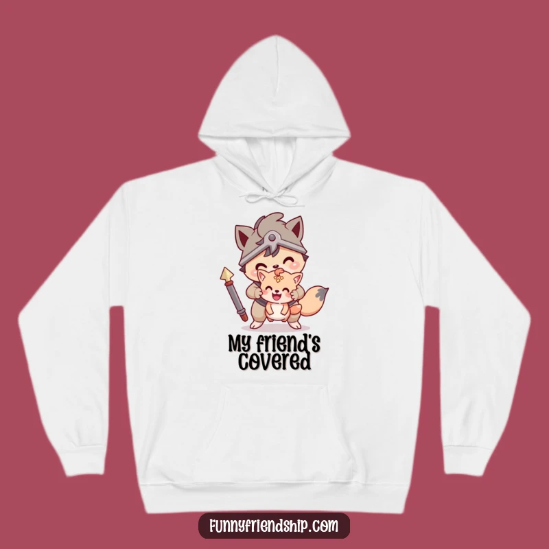 Funny Protector Pals Hoodie: Cozy Courage Funny Gift