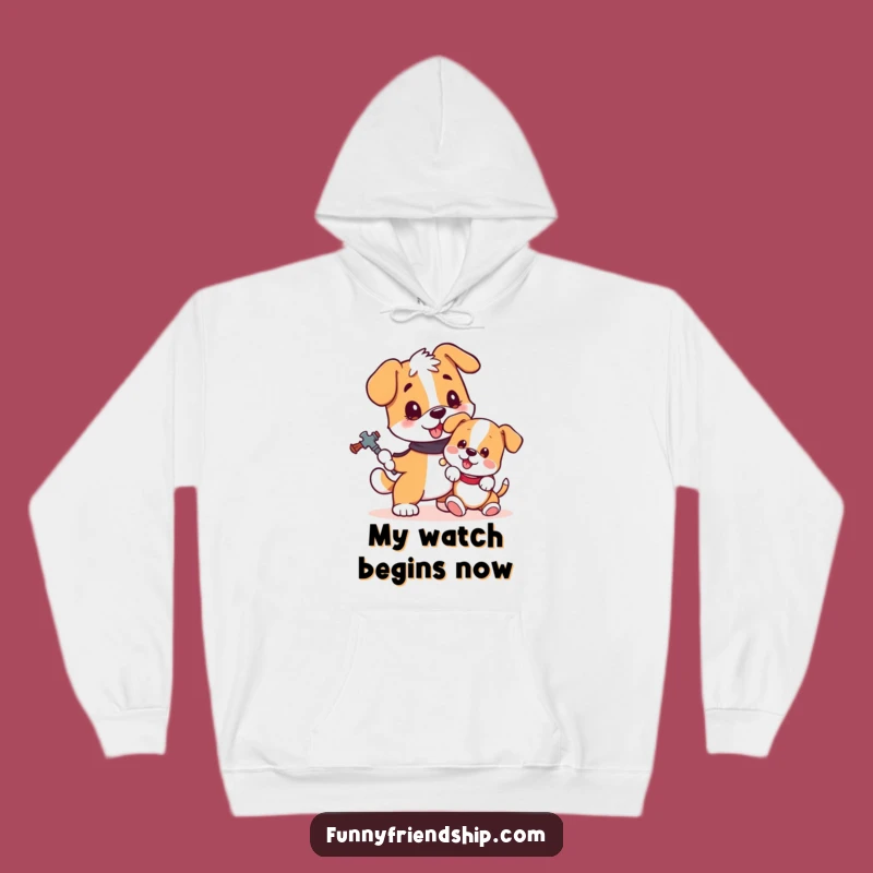 Funny Dog and Puppy Hoodie: Cozy Up with This Loyal Guardian's Hilarious Comfort