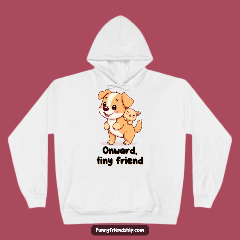 Funny Dog Piggyback Hoodie - Cozy Character Ride Sweatshirt for Dog Owners