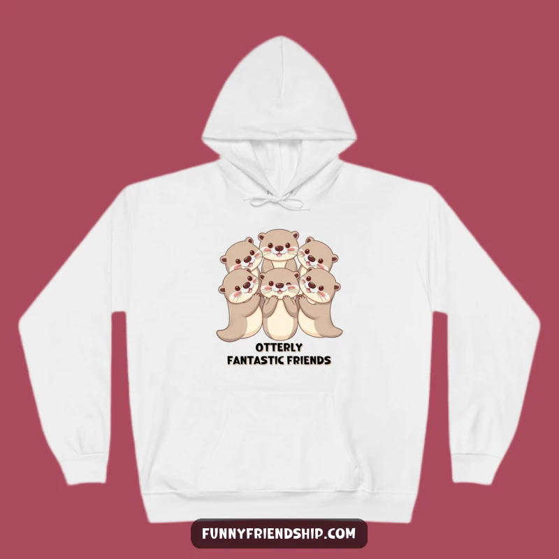 Cozy Funny Otter Circle Hoodie: Warm Hugs from Otters!