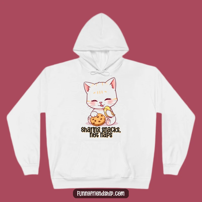 Funny Cat Bird Cookie Hoodie - Cozy Friendship Apparel - Great Humorous Gift