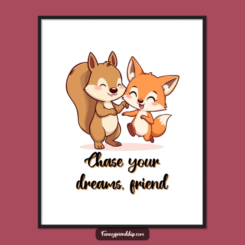 Funny Free Printable Squirrel & Fox Wall Art: Humorous Downloadable Decor for Playful Spaces