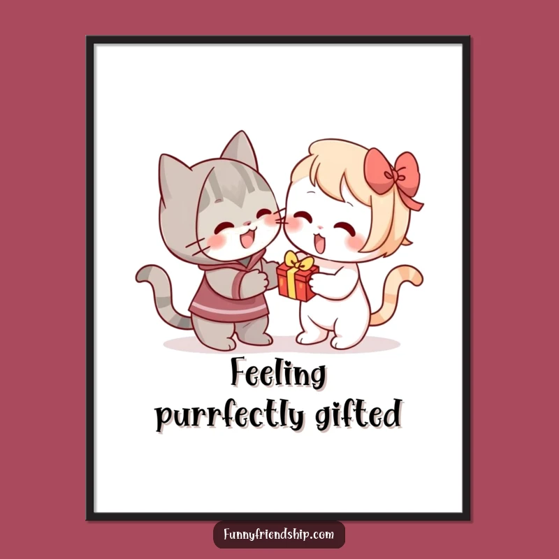 Funny Free Printable Wall Art: Cat Gift Humor Downloadable Decor