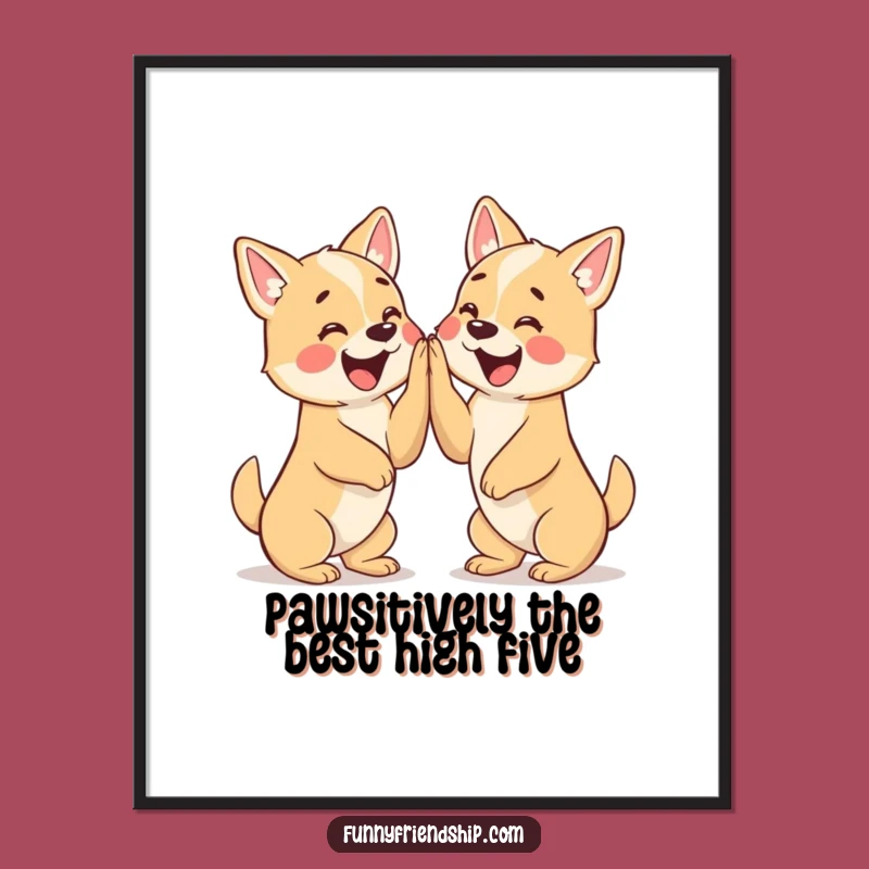 Free Printable Dog High Five Wall Art: Funny Downloadable Decor for Pet Lovers!